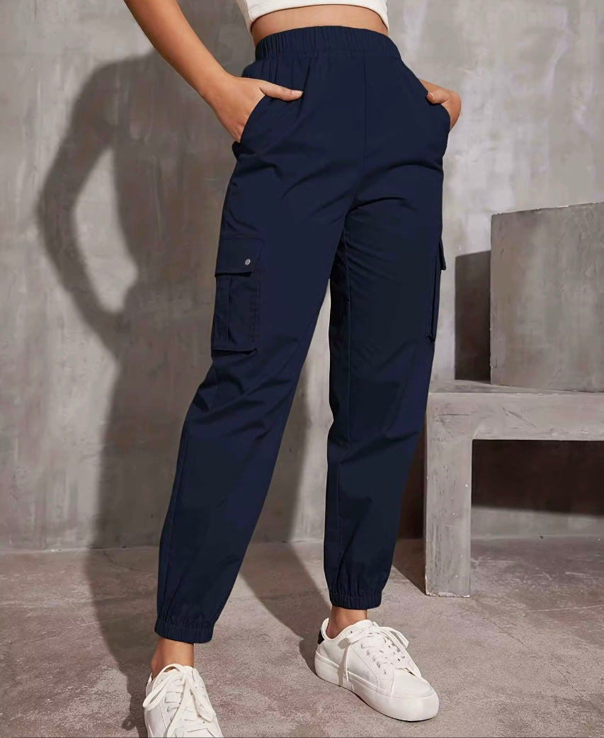 High waist Multi Color Cargo Pants