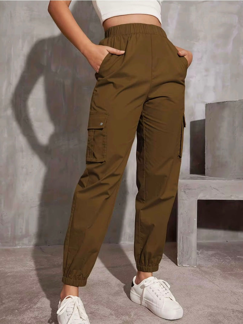High waist Multi Color Cargo Pants