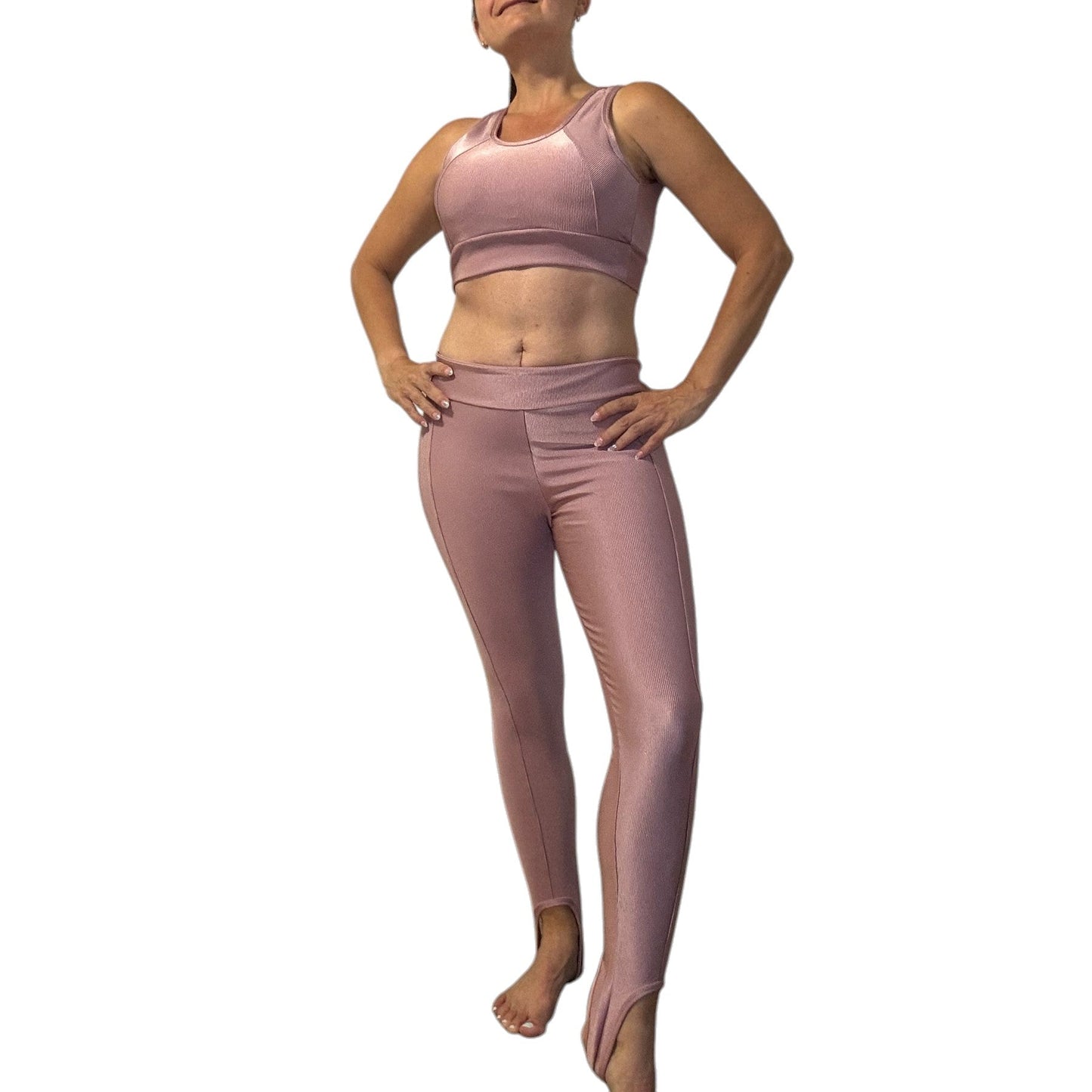 Womenswear Comfort Bottom Fit Style Basic Minimalist Legging Fuso Trilobal Pink