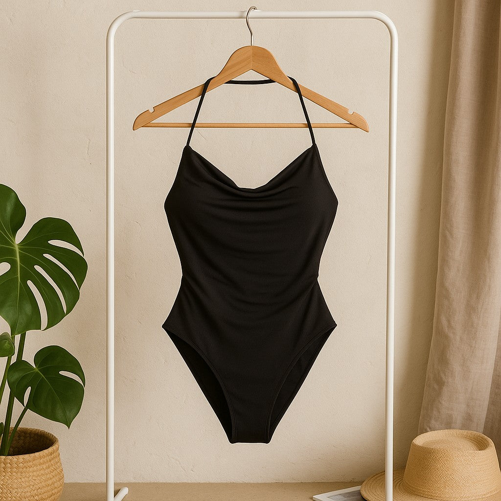 Zalera Black One Piece Swimsuit
